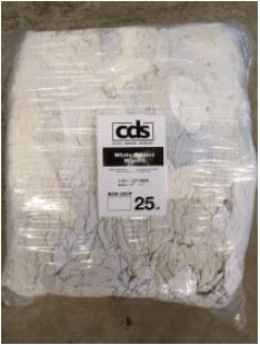 Wipeco Industries Janitorial Supplies 25lb White Rags B2W-25C 20006027 construction essentails  construction companies near me construction companies Construction